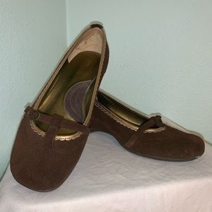 Brown suede shoes